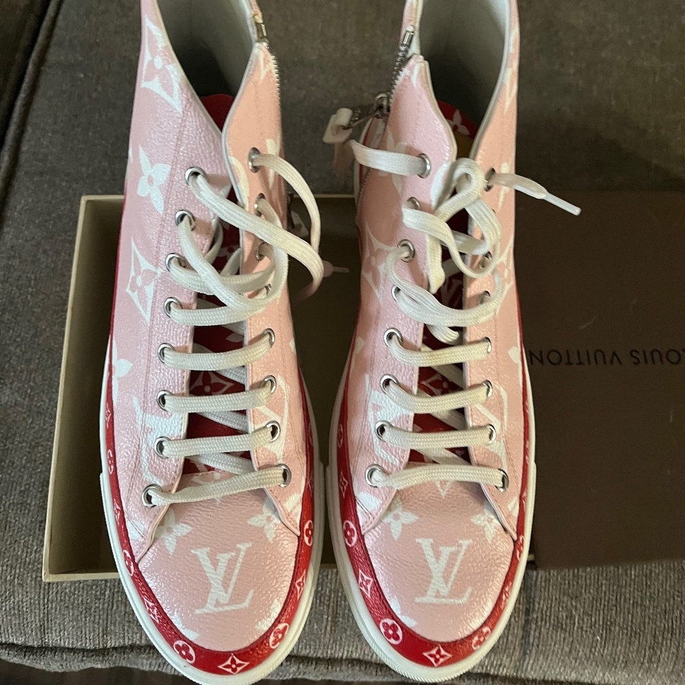 Monogram Giant Stellar Sneaker Boots 40 Rose Rouge